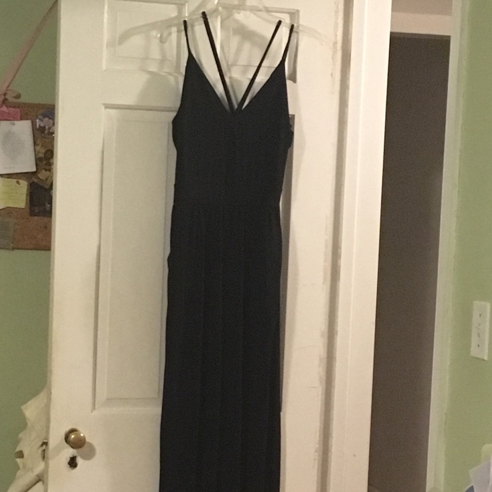 NWT Black Strappy Jumpsuit by Kaileigh. Medium.